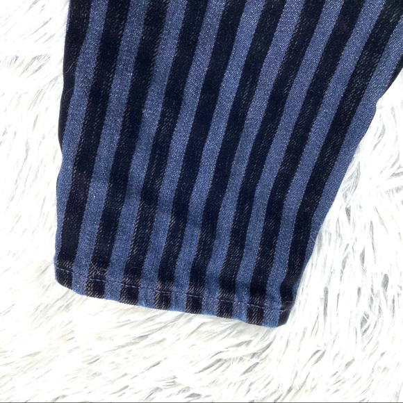 Paige Verduga Ultra Skinny Velvet Flocked Striped Dark Wash Jeans EUC 31 - Picture 8 of 13